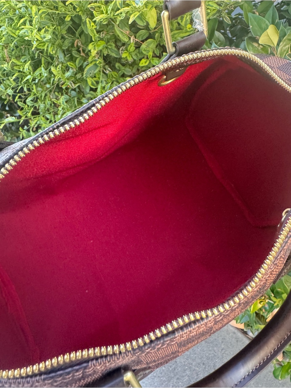 Inspired Brown Checkered Satchel Handbag (Size 30) - Picture 3 of 11